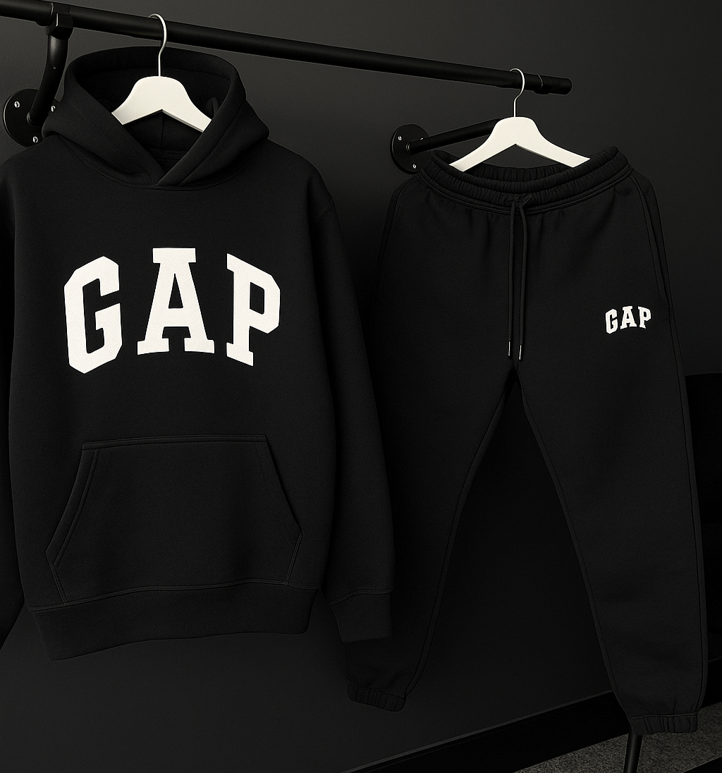 G.A.P Pullover Tracksuit - Black