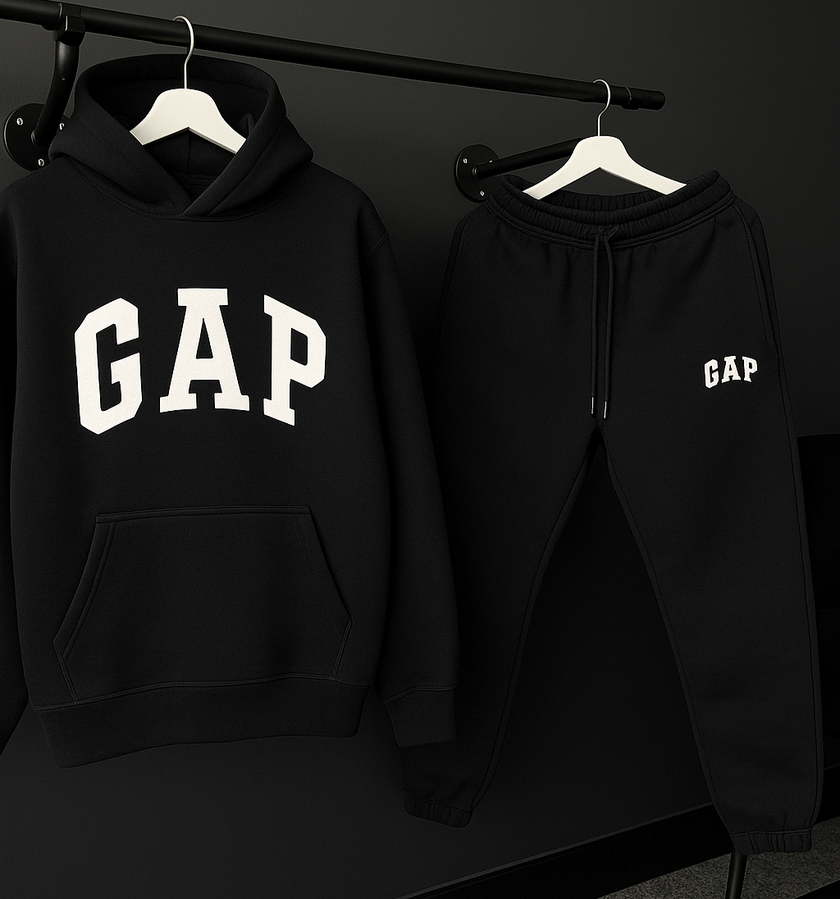 G.A.P Pullover Tracksuit - Black