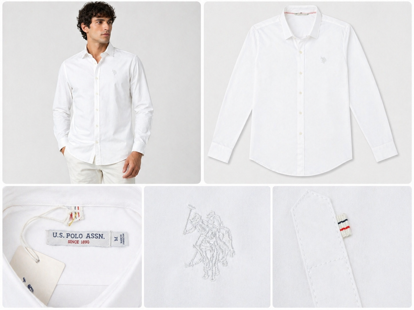 USPA White Casual Shirt