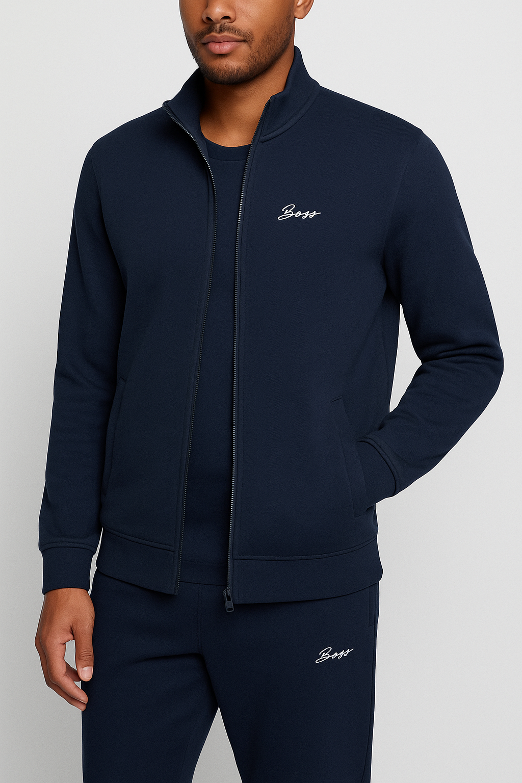 Boss Signature Logo Tracksuit - Navy