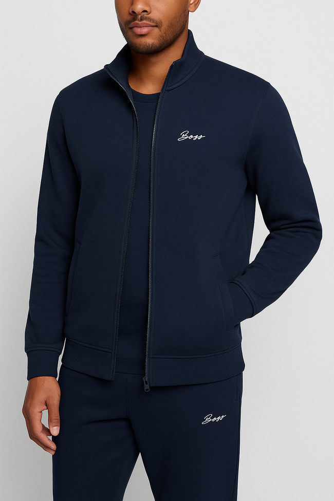 Boss Signature Logo Tracksuit - Navy