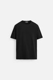 Zara Basic Cotton Tee - Black - Brand Store