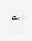 Lacoste Crocodile Printed Tee - White - Brand Store