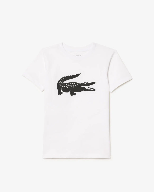 Lacoste Crocodile Printed Tee - White - Brand Store
