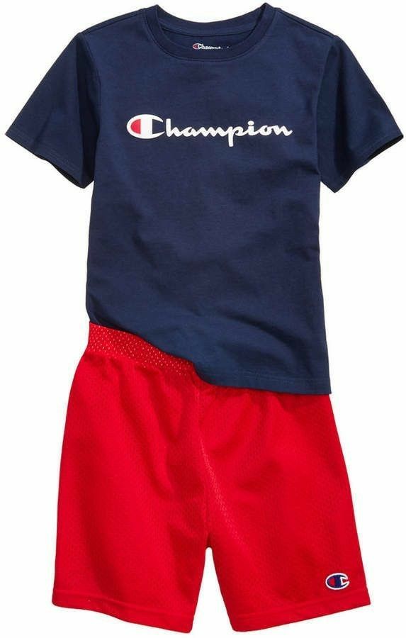 Champion Boys Short Set - Red/Navy - Brand Store