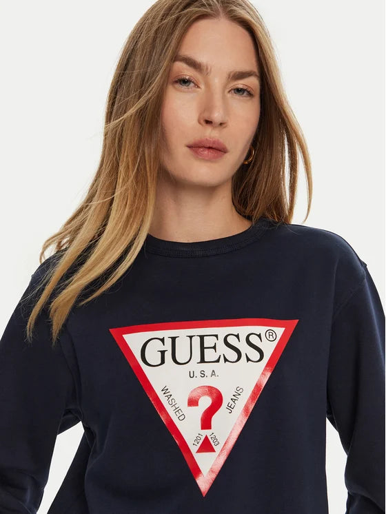 Guess Womens Sweatshirt - Navy Blue