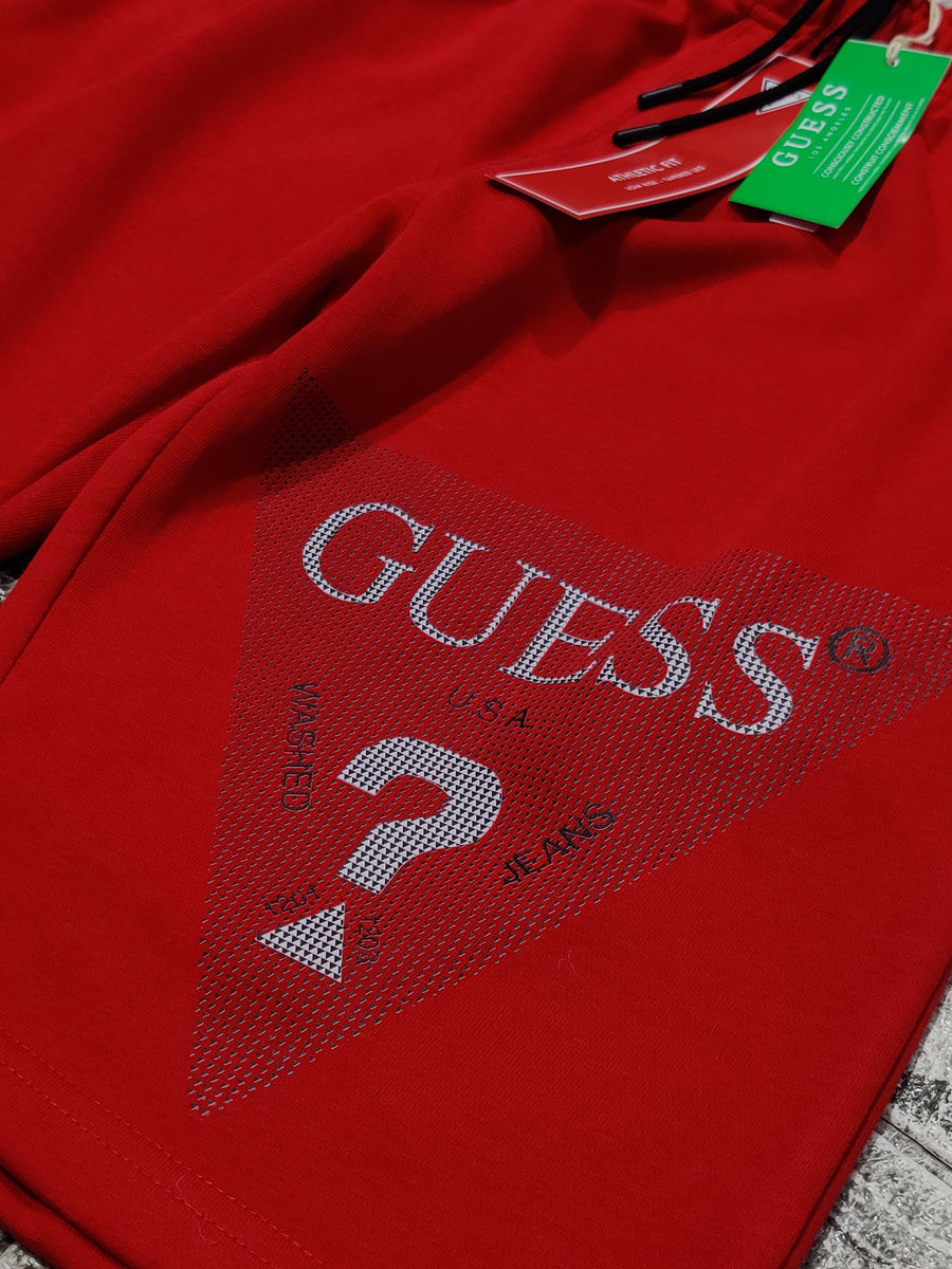 Guess Terry Shorts - Red - Brand Store