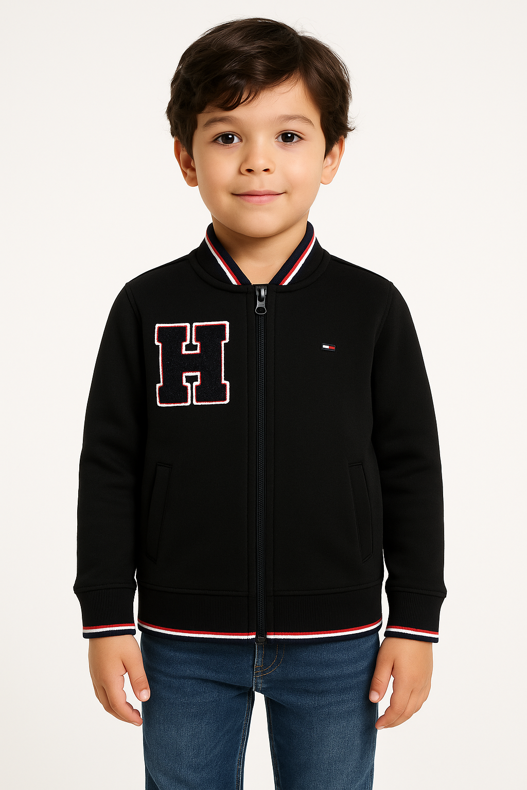 Tommy H Varsity Fleece Jacket Unisex