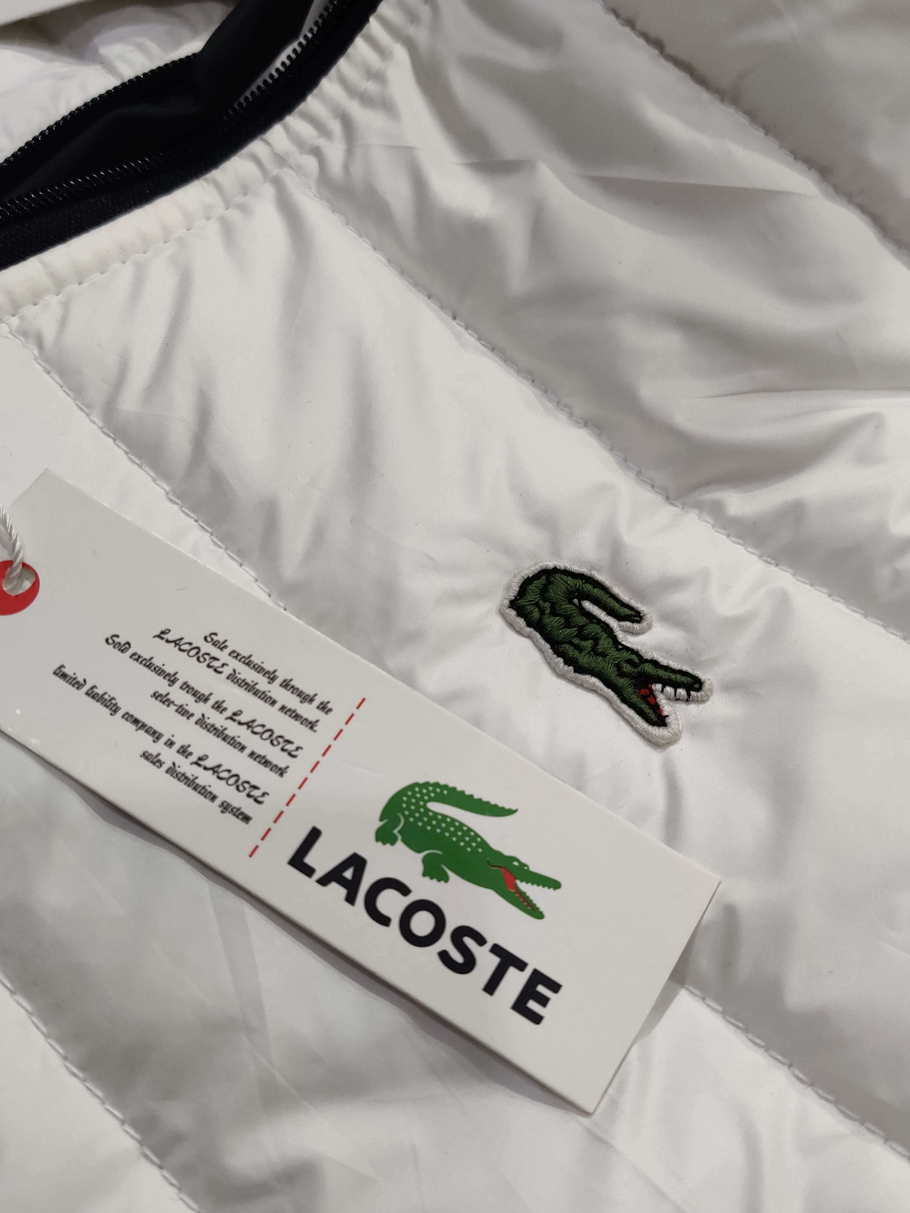Lacoste White Puffer Jacket