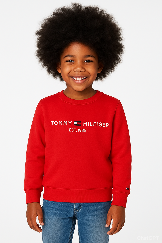 TH Flex Logo Embroidered Sweatshirt - Red