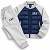 GAP Kids Hybrid Puffer Tracksuit Set – Navy/Gray