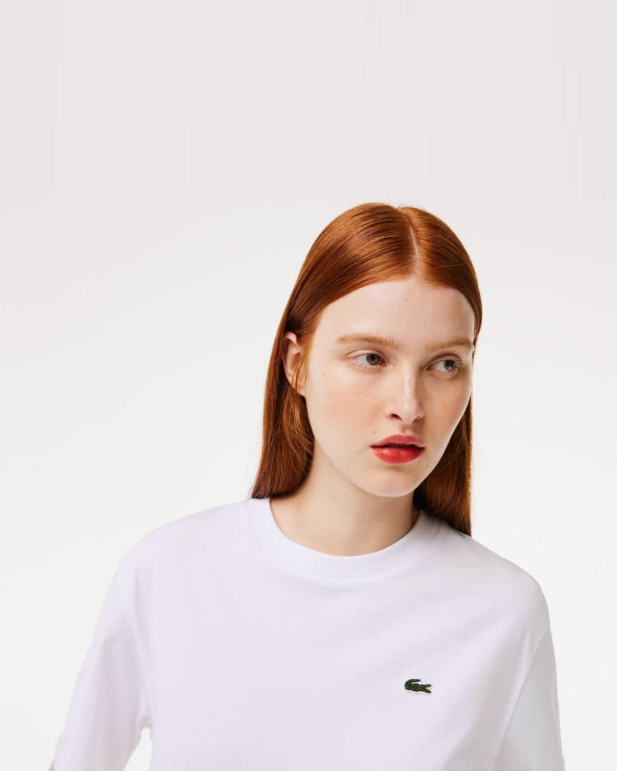 Lacoste Logo Tee - White