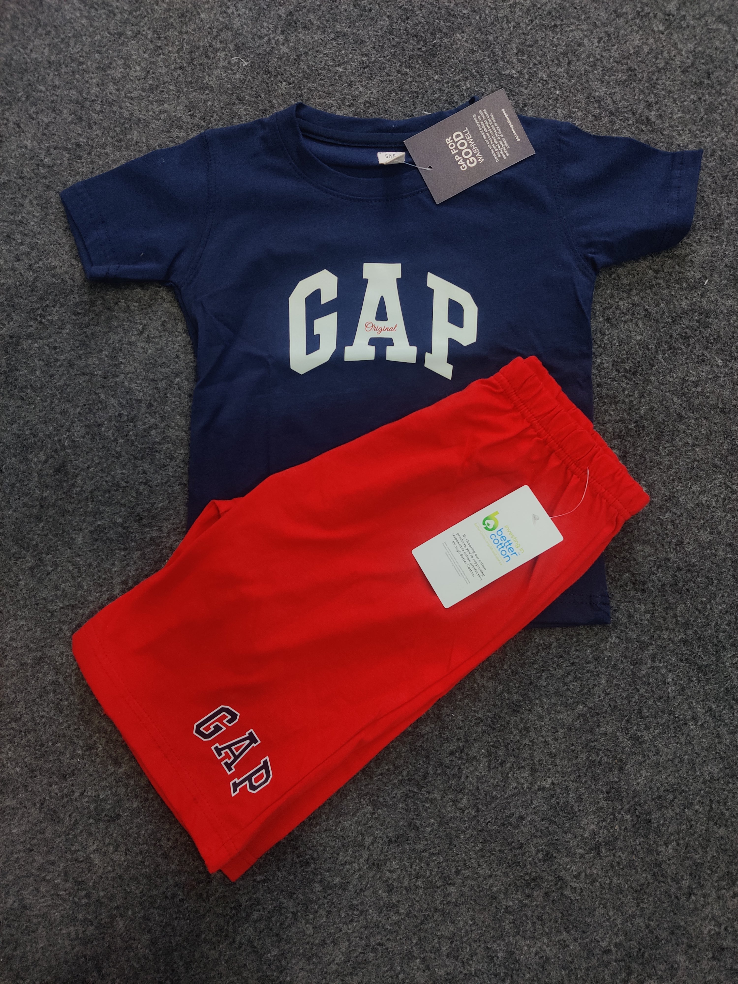 Gap Boys Short Set - Navy/Red - Brand Store