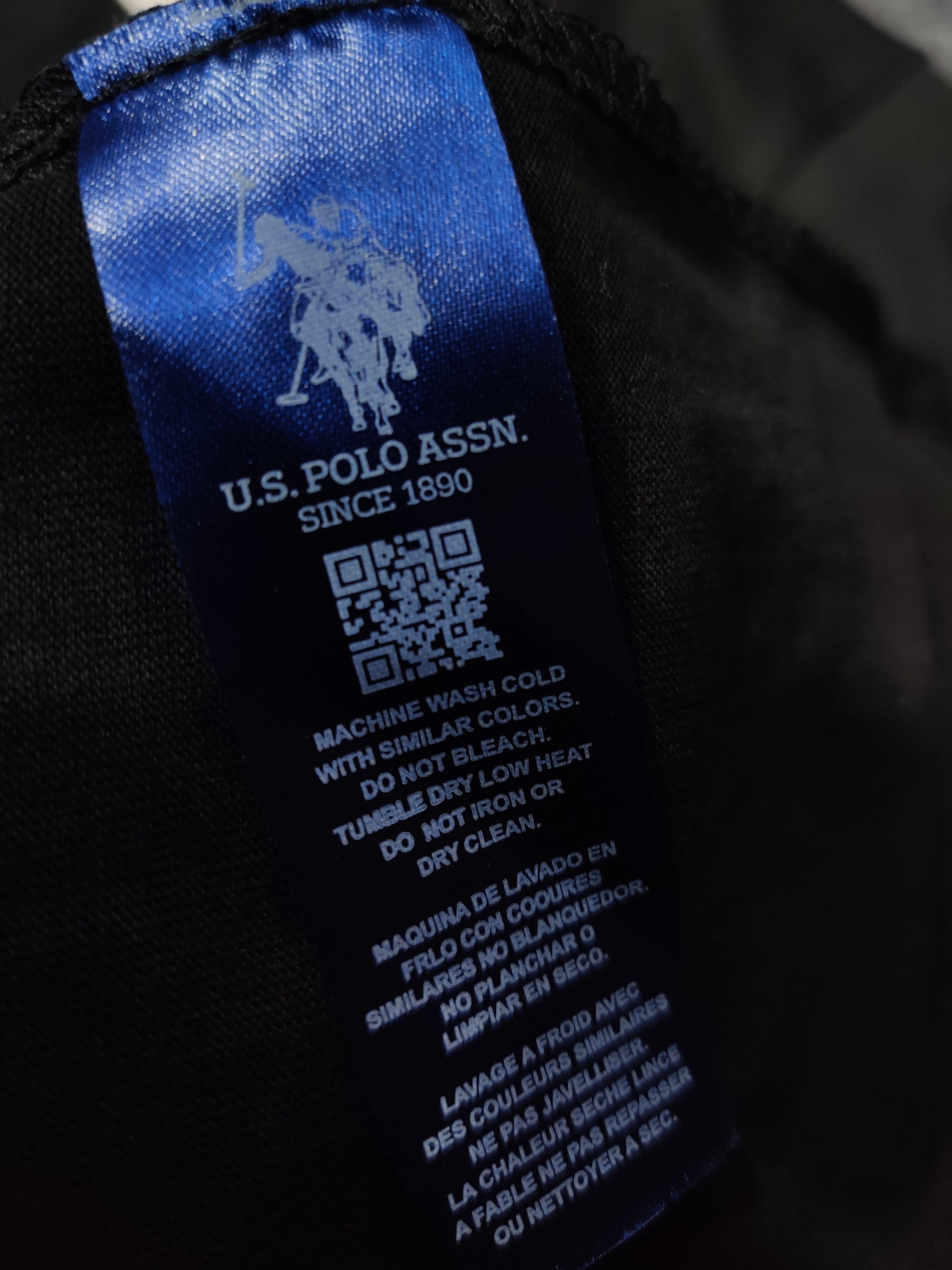USPA Embroidered Logo Contrast Sleeves Tee - White - Brand Store
