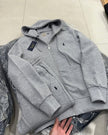 Polo Zipper Hood Tracksuit - Gray