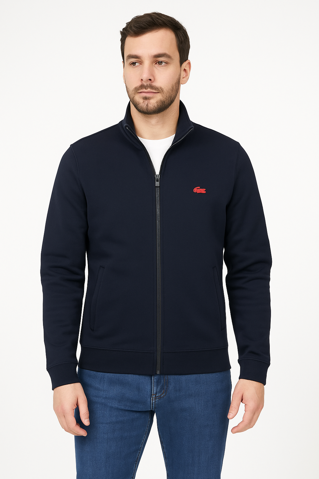 Lacoste Mockneck Full Zipper - Navy