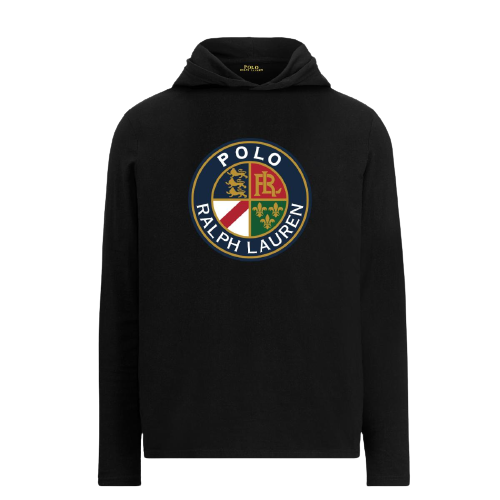 RL POLO Round Logo Hoodie - Black