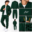 Boss French Terry Zip-Up Tracksuit – Forest Green