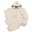 Polo Zipper Hood Tracksuit - Beige
