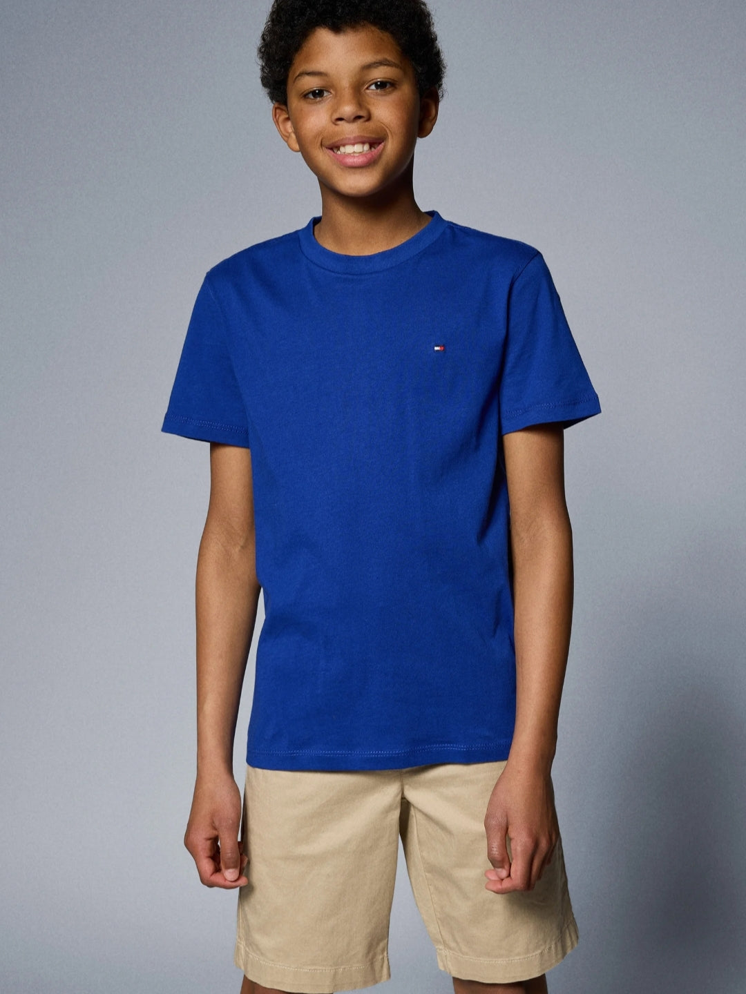 Tommy Classic Logo Embroidered Tee - Royal blue