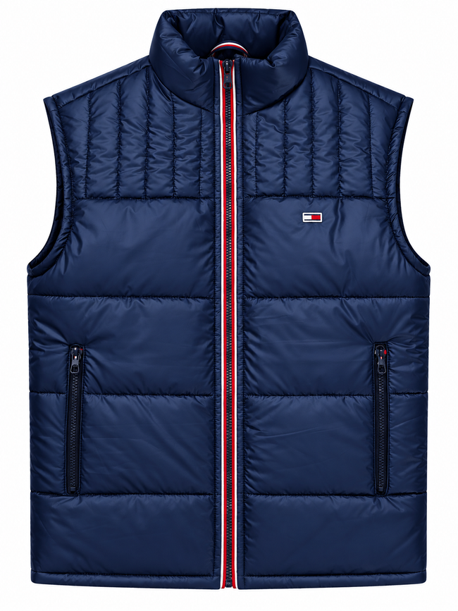 Tommy Sleeveless Puffer Gillet - Navy Blue