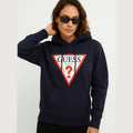 Guess Triangle Logo Womens Pullover- Navy Blue