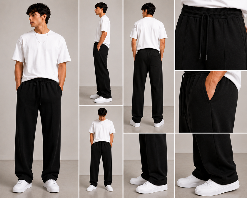 Jack&Jones Relaxed Fit Wide Leg Trouser Black