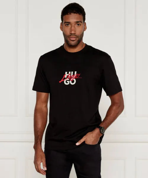 Hugo Signature Logo Tee - Black - Brand Store