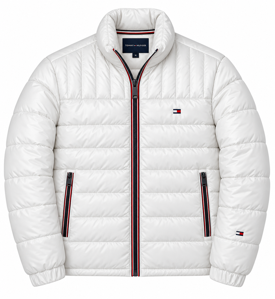 Tommy Puffer Jacket - White