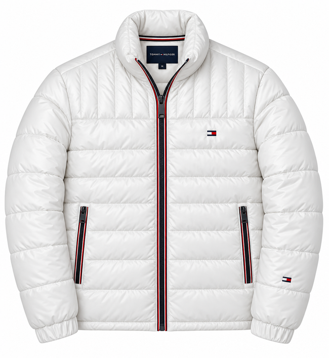 Tommy Puffer Jacket - White