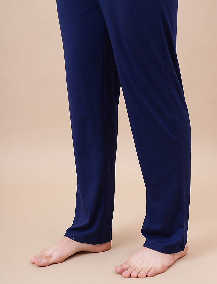 Jack & Jones Cotton Relaxed Trouser - Navy - Brand Store