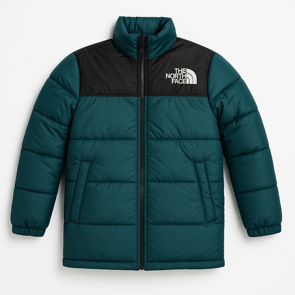 TNF Full Sleeves Kids Puffer - Forest Green