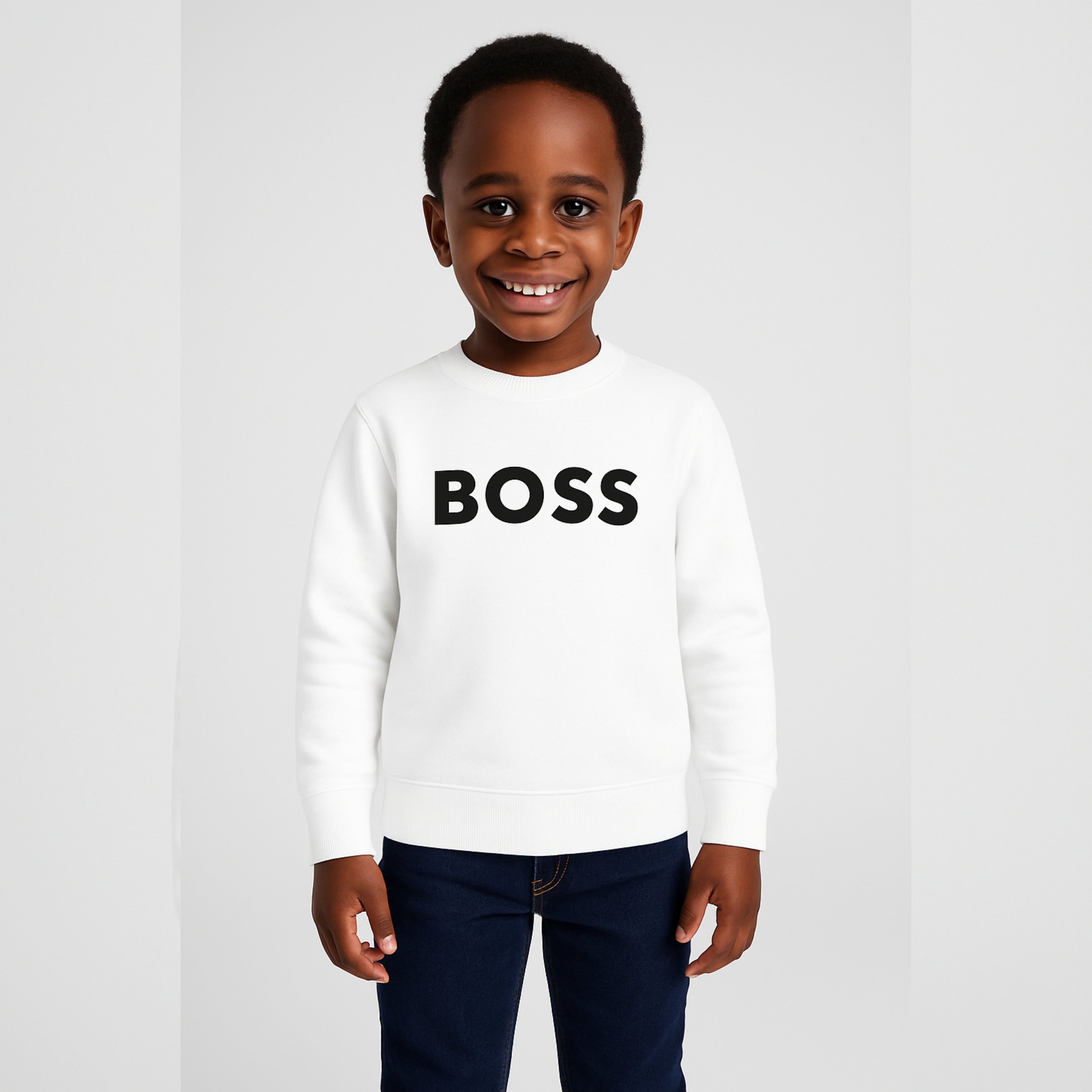 BOSS Sweatshirt Unisex - White