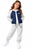 GAP Kids Hybrid Puffer Tracksuit Set – Navy/Gray
