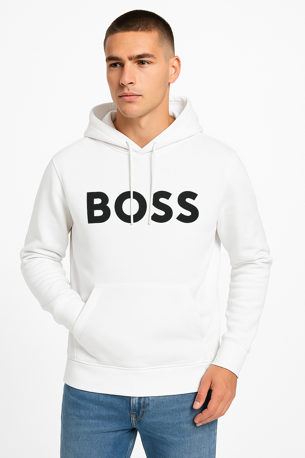B.O.S.S Pullover Hoodie - White