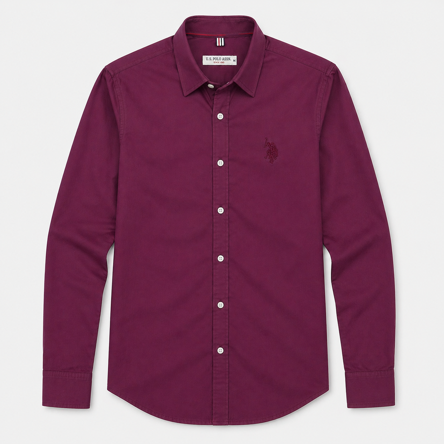USPA Plum Casual Shirt