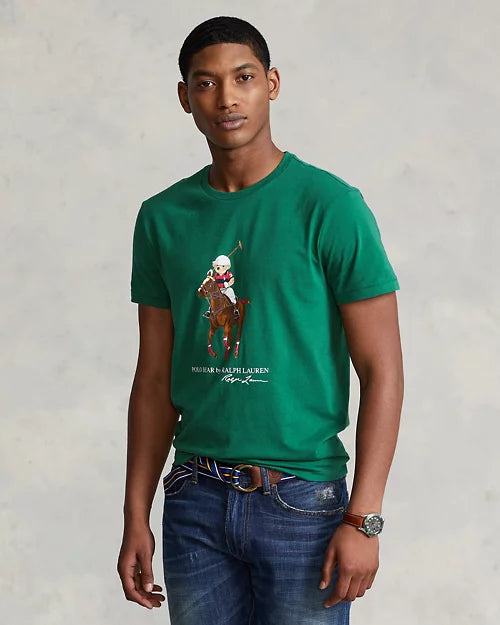 Polo Pony Bear Logo Tee - Green - Brand Store