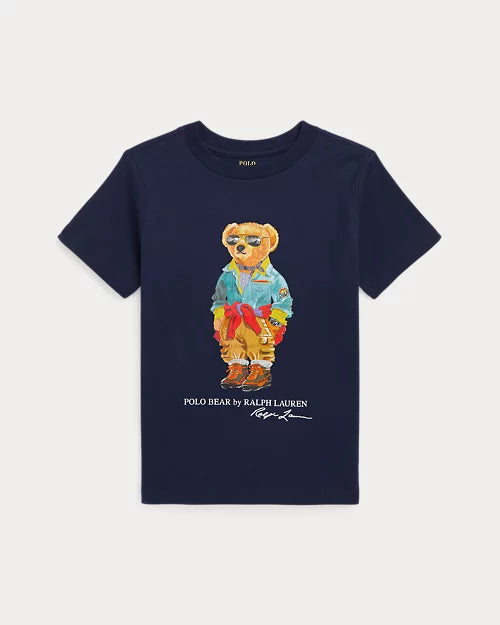 Boys Polo Bear Shirt - Navy - Brand Store