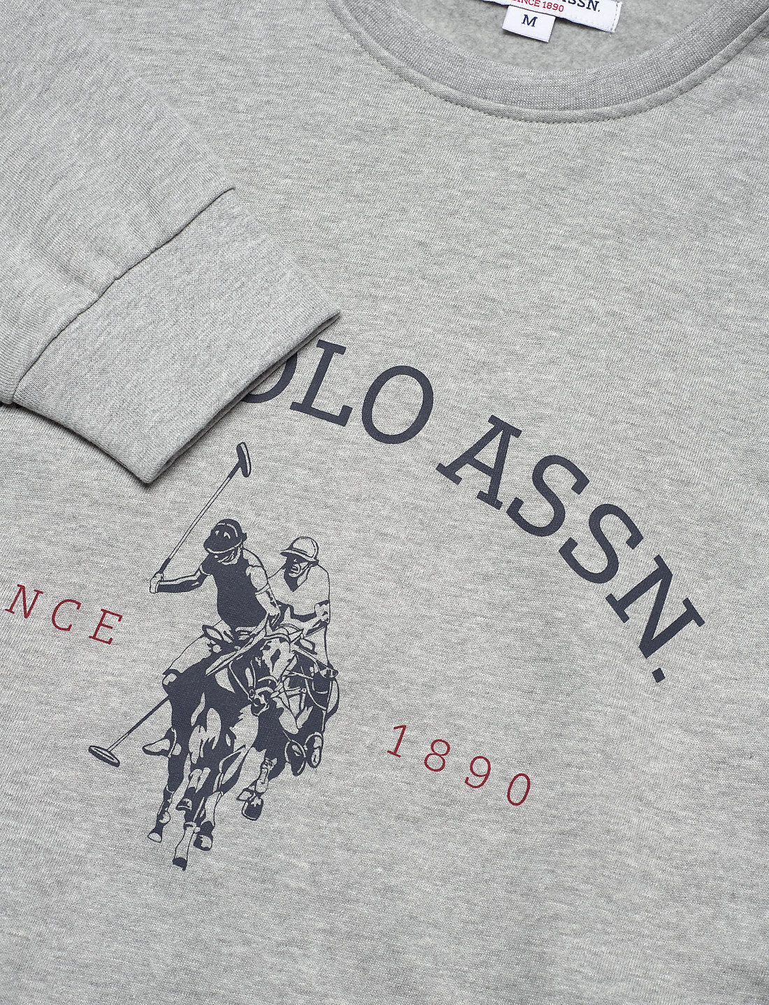 Us Polo Heritage Logo Sweatshirt - Gray - Brand Store