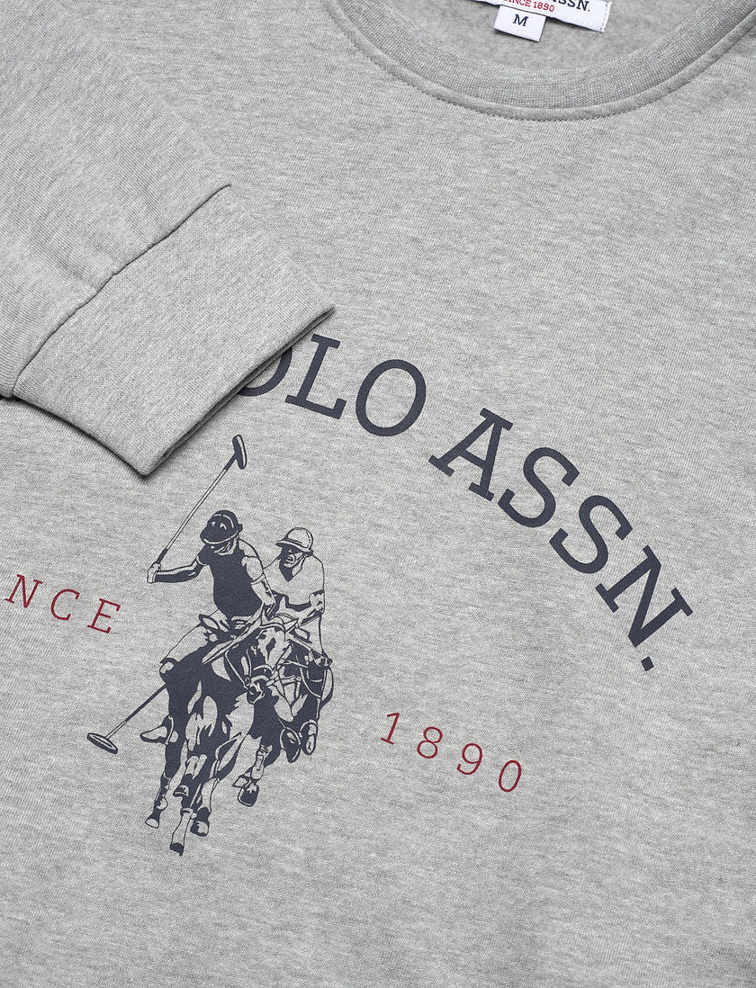 Us Polo Heritage Logo Sweatshirt - Gray - Brand Store