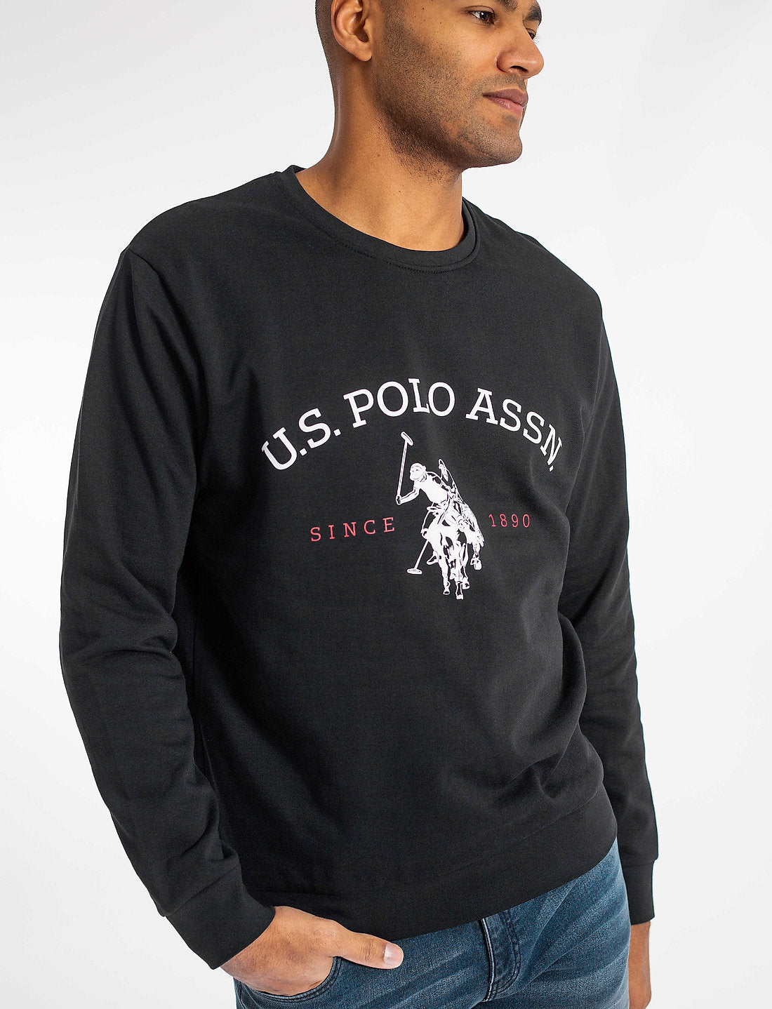 Us Polo Heritage Logo Sweatshirt - Black - Brand Store