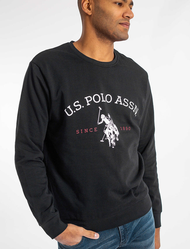 Us Polo Heritage Logo Sweatshirt - Black - Brand Store