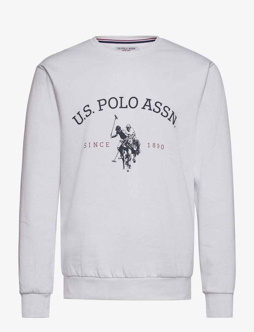 Us Polo Heritage Logo Sweatshirt - White